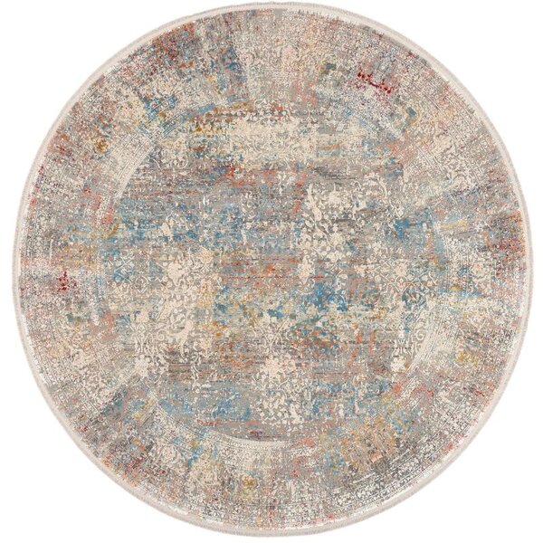 Trendový okrúhly koberec Bestseller Cava 598 Multicolor 1,60 x 1,60 m