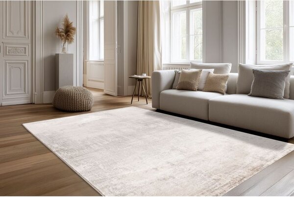 Svetlý abstraktný koberec CHalet Pierre Cardin 706 Beige Silver 0,80 x 1,50 m
