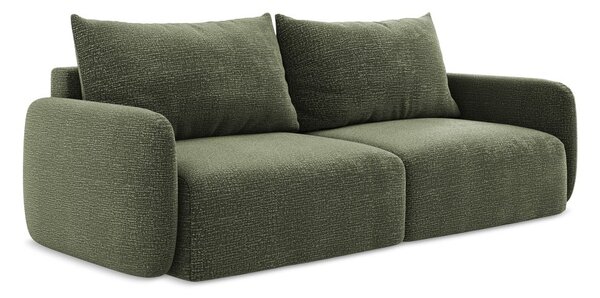 Zelená rozkladacia/s úložným priestorom pohovka 238 cm Kalena – Makamii