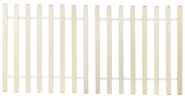 Posteľ svetlohnedá borovicové drevo 80 x 200 cm s čelom a lamelovým roštom minimalistický škandinávsky štýl spálňa
