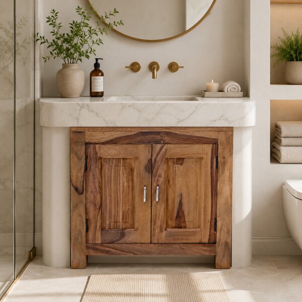 Skrinka pod umývadlo Suri 65x60x35 indický masív palisander