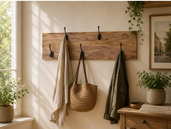 Vešiak Rami s 5 háčikmi 90x25x2,5 indický masív palisander