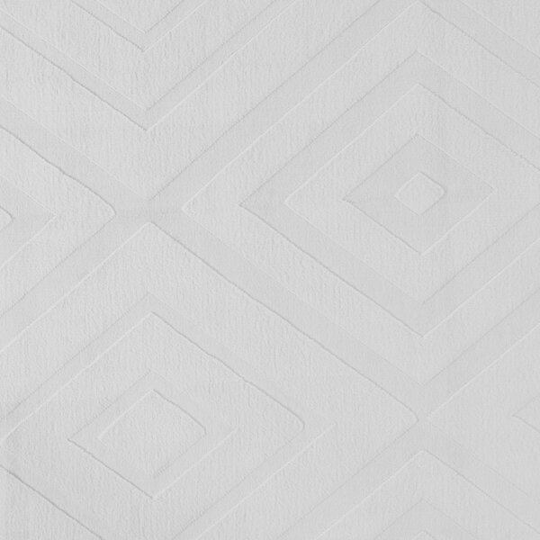 Koberec sivobéžová látka 160 x 230 cm žakárový obdĺžnikový tvar kosoštvorcový geometrický vzor moderný štýl obývacia izba spálňa