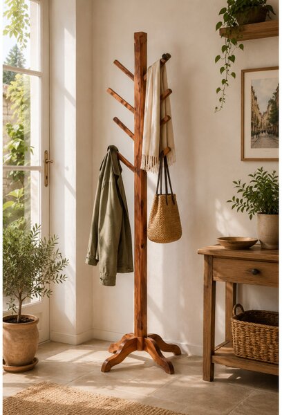 Stojaci vešiak 60x178x60 Gani z indického masívu palisander