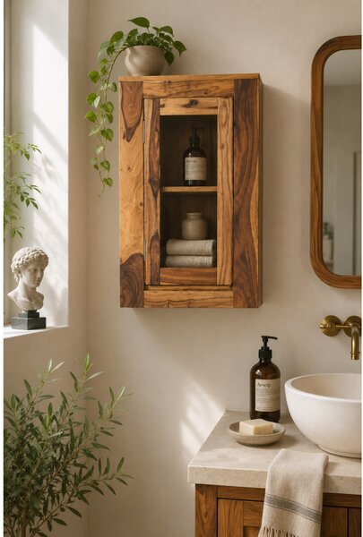 Skrinka do kúpeľne Gani 40x60x15 z indického masívu palisander