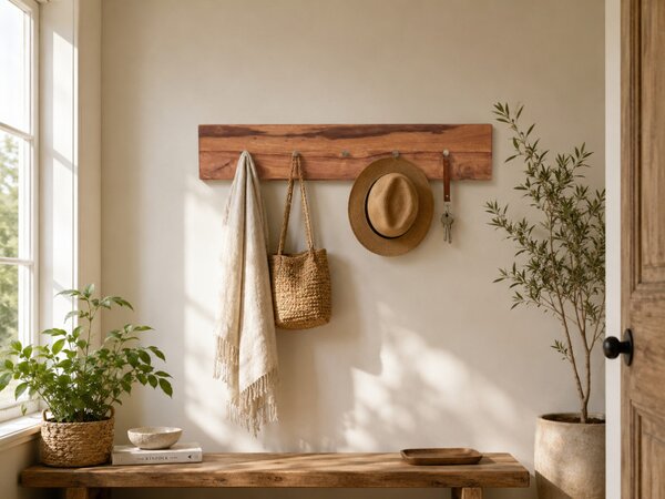 Vešiak Tina s 5 háčikmi 80x15x2,2 indický masív palisander