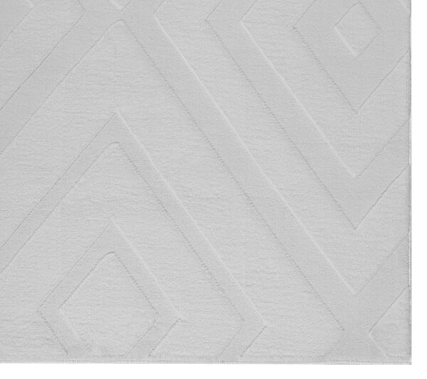 Koberec sivobéžová látka 160 x 230 cm žakárový obdĺžnikový tvar kosoštvorcový geometrický vzor moderný štýl obývacia izba spálňa
