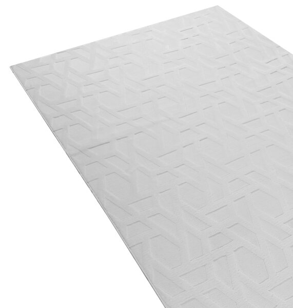 Koberec sivobéžový látka 160 x 230 cm žakárový obdĺžnikový tvar moderný štýl obývacia izba spálňa