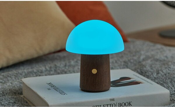 Biela/v tmavoprírodnej farbe LED stolná lampa (výška 12,5 cm) Alice Mushroom – Gingko
