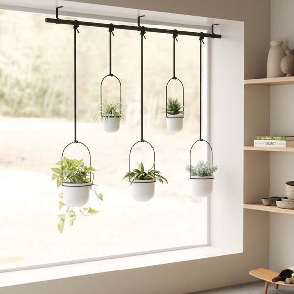 Plastové obaly na kvetináče v súprave 5 ks na bylinky/závesné ø 7,5 cm Triflora – Umbra
