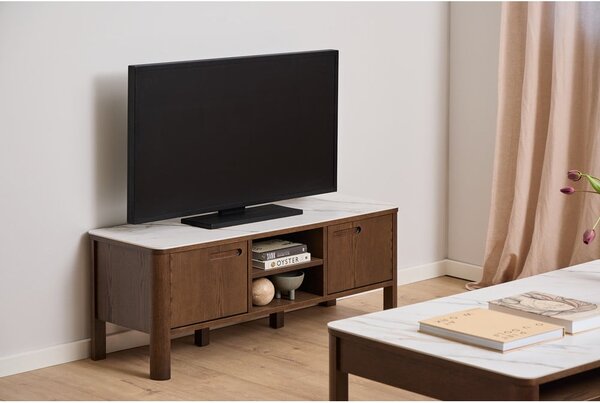 Béžový/tmavohnedý konferenčný stolík s keramickou doskou 70x130 cm Southampton – Actona