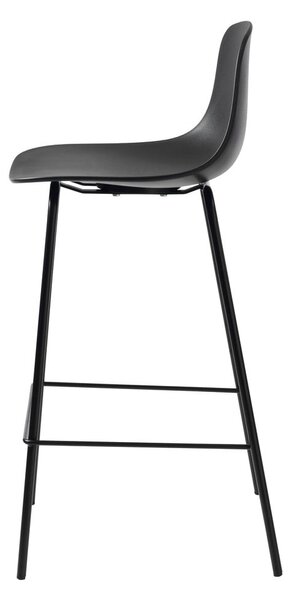 Čierna plastová barová stolička (výška sedadla 67,5 cm) Whitby – Unique Furniture
