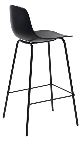 Čierna plastová barová stolička (výška sedadla 67,5 cm) Whitby – Unique Furniture