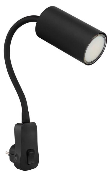 Globo 57911DPB - Nástenné bodové svietidlo do zásuvky ROBBY 1xGU10/35W/230V čierna