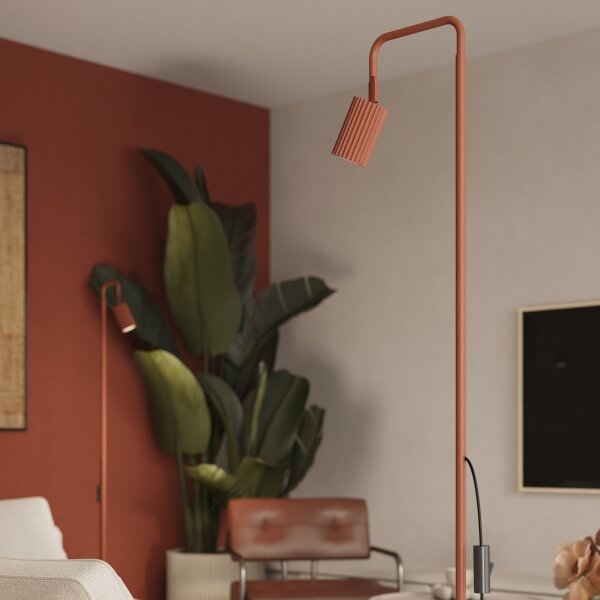 Sollux SL.2023 - Stojacia lampa KARBON 1xGU10/10W/230V oranžová