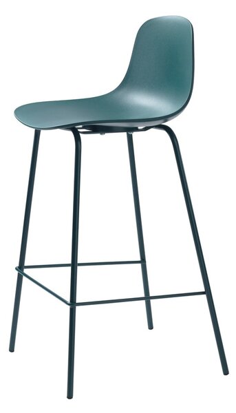 Plastová barová stolička v petrolejovej farbe (výška sedadla 67,5 cm) Whitby – Unique Furniture