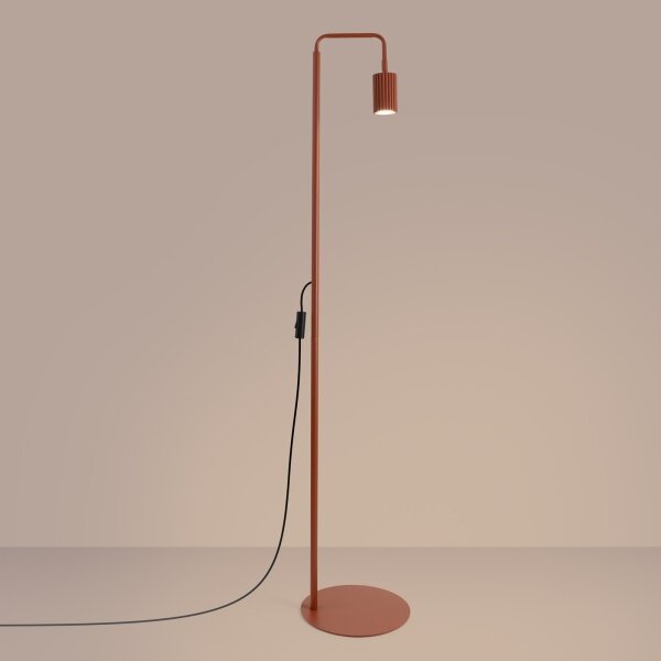 Sollux SL.2023 - Stojacia lampa KARBON 1xGU10/10W/230V oranžová