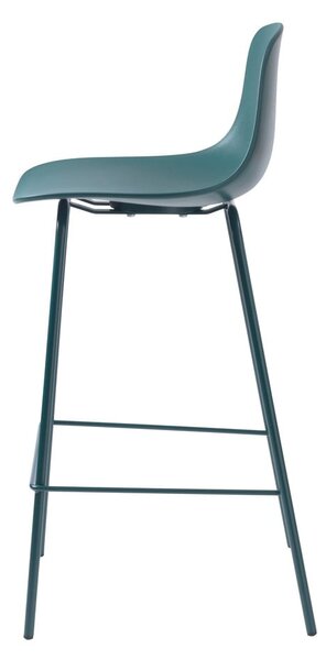 Plastová barová stolička v petrolejovej farbe (výška sedadla 67,5 cm) Whitby – Unique Furniture