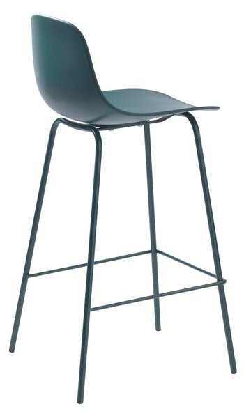 Plastová barová stolička v petrolejovej farbe (výška sedadla 67,5 cm) Whitby – Unique Furniture