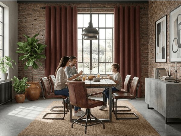 Zatemňovací záves NEREO 140x250 cm, hnedý Zavesenie: Riasiaca páska