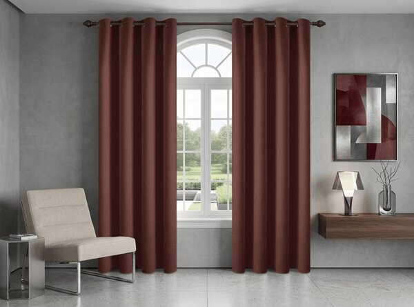 Zatemňovací záves NEREO 140x250 cm, hnedý Zavesenie: Riasiaca páska