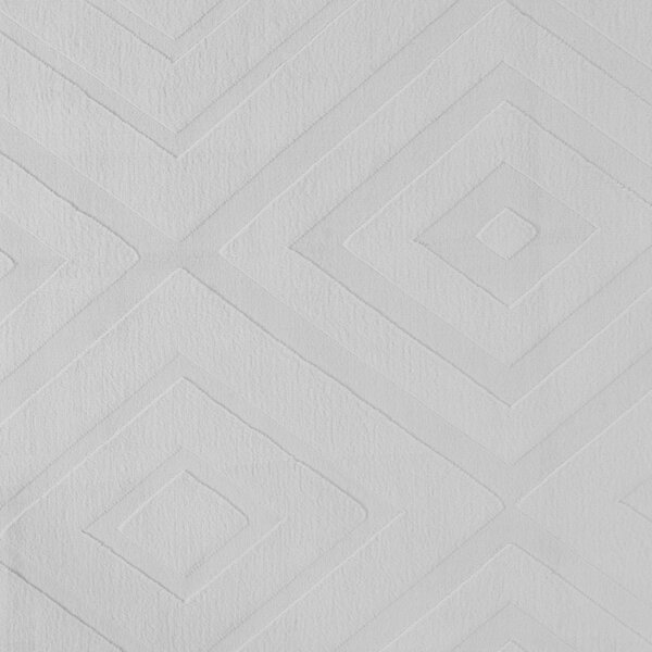 Koberec sivobéžový látka 80 x 300 cm žakárový obdĺžnikový tvar kosoštvorcový geometrický vzor behúň moderný štýl obývacia izba spálňa
