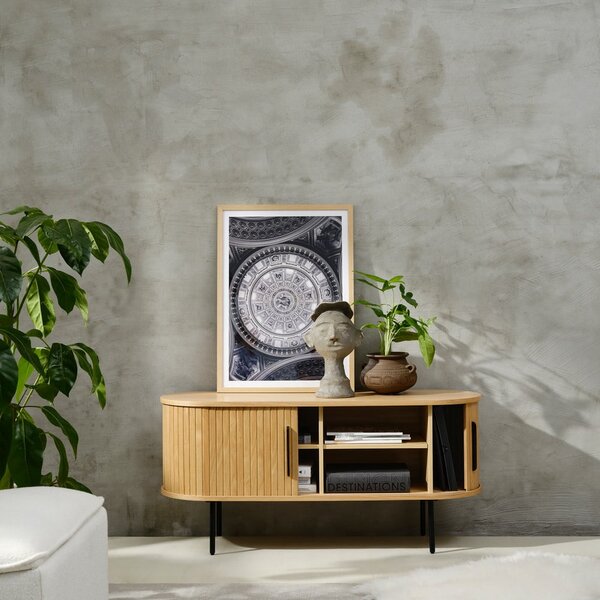 TV stolík v dekore duba v prírodnej farbe 120x56 cm Nola – Unique Furniture