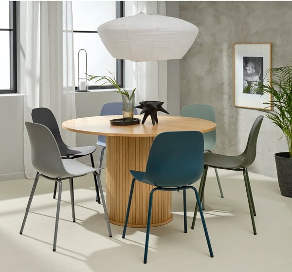 Zelená plastová jedálenská stolička Whitby – Unique Furniture