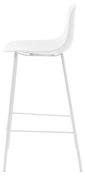 Biela plastová barová stolička (výška sedadla 67,5 cm) Whitby – Unique Furniture