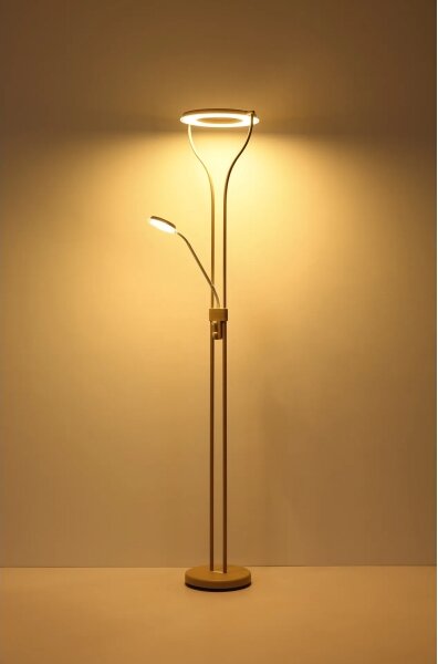 Globo 59038SAD - LED stmievateľná stojacia lampa EBRO LED/20W/230V + LED/4W 3000K