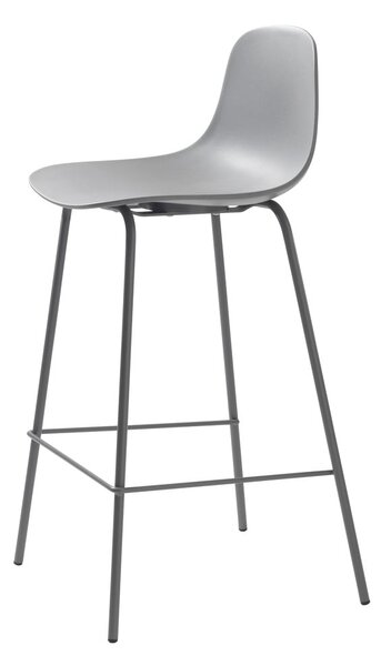 Sivá plastová barová stolička (výška sedadla 67,5 cm) Whitby – Unique Furniture