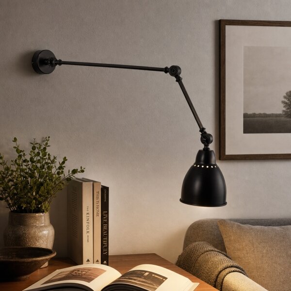 Brilagi - Nástenná lampa QUILL 1xE27/40W/230V 83 cm čierna