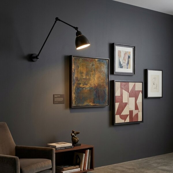 Brilagi - Nástenná lampa QUILL 1xE27/40W/230V 83 cm čierna
