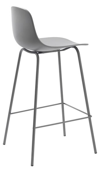 Sivá plastová barová stolička (výška sedadla 67,5 cm) Whitby – Unique Furniture
