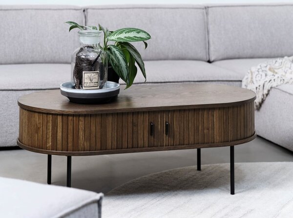 Konferenčný stolík v dekore duba v prírodnej farbe 60x120 cm Nola – Unique Furniture