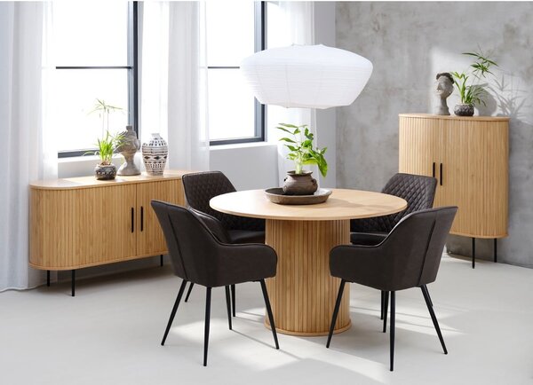 Okrúhly jedálenský stôl v dekore duba ø 120 cm Nola – Unique Furniture