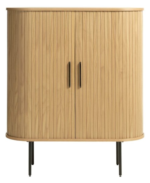 Skrinka v dekore duba s posuvnými dverami v prírodnej farbe 100x118 cm Nola – Unique Furniture