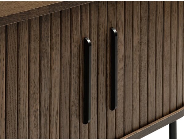 Hnedý TV stolík v dekore duba 120x56 cm Nola – Unique Furniture