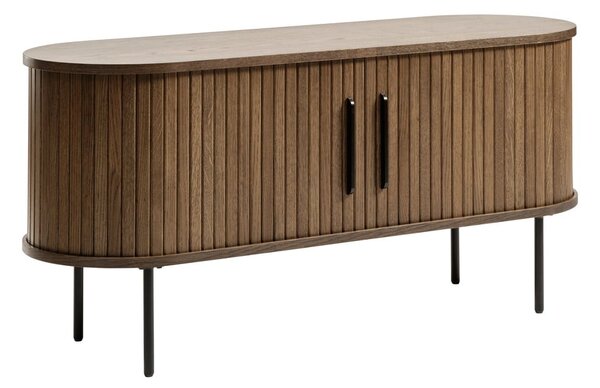 Hnedý TV stolík v dekore duba 120x56 cm Nola – Unique Furniture