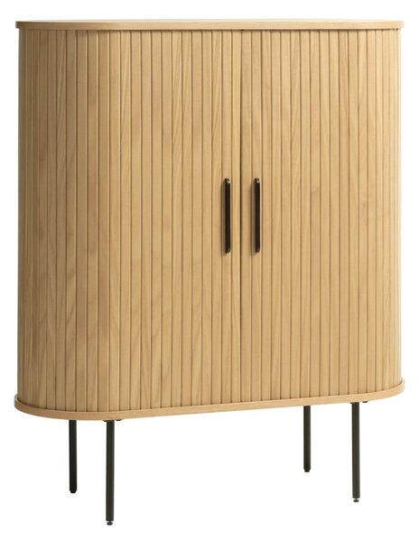 Skrinka v dekore duba s posuvnými dverami v prírodnej farbe 100x118 cm Nola – Unique Furniture