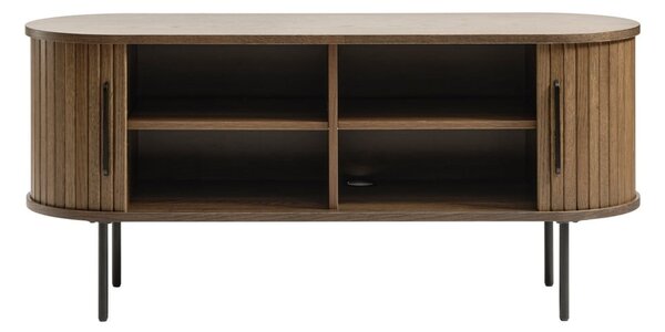 Hnedý TV stolík v dekore duba 120x56 cm Nola – Unique Furniture