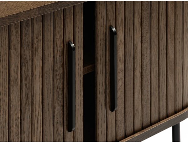 Hnedý TV stolík v dekore duba 120x56 cm Nola – Unique Furniture