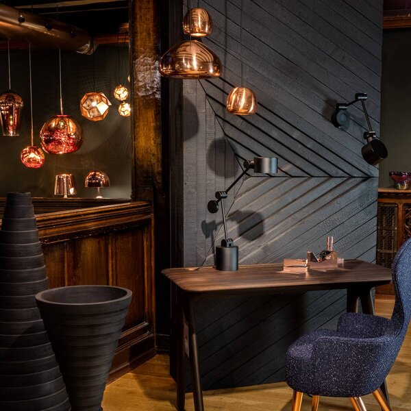 Tom Dixon LED závesné svietidlo Void mini, meď, Meď, Obývacia izba / jedáleň, Meď, Dizajn, Závesné svietidlo