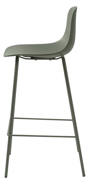 Khaki plastová barová stolička (výška sedadla 67,5 cm) Whitby – Unique Furniture