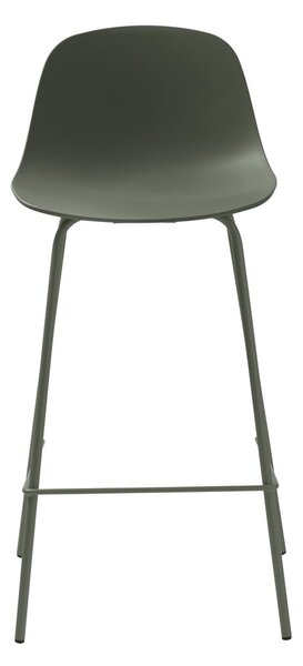 Khaki plastová barová stolička (výška sedadla 67,5 cm) Whitby – Unique Furniture
