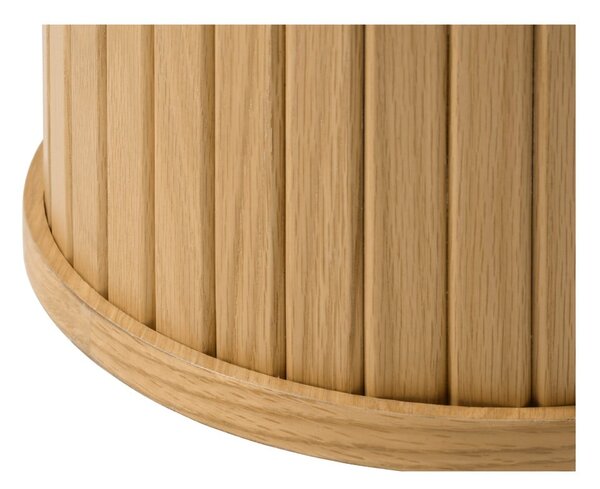 Okrúhly odkladací stolík v dekore duba ø 50 cm Nola – Unique Furniture