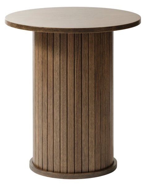 Okrúhly odkladací stolík v dekore duba ø 50 cm Nola – Unique Furniture