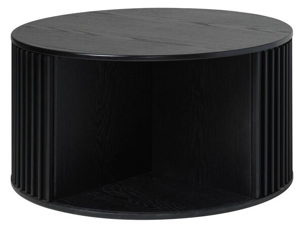 Čierny okrúhly konferenčný stolík ø 85 cm Siena – Unique Furniture