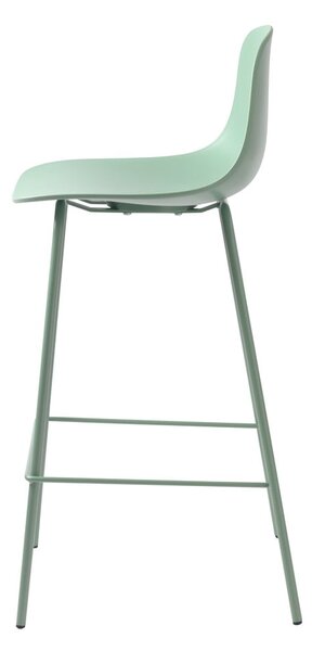 Svetlozelená plastová barová stolička (výška sedadla 67,5 cm) Whitby – Unique Furniture