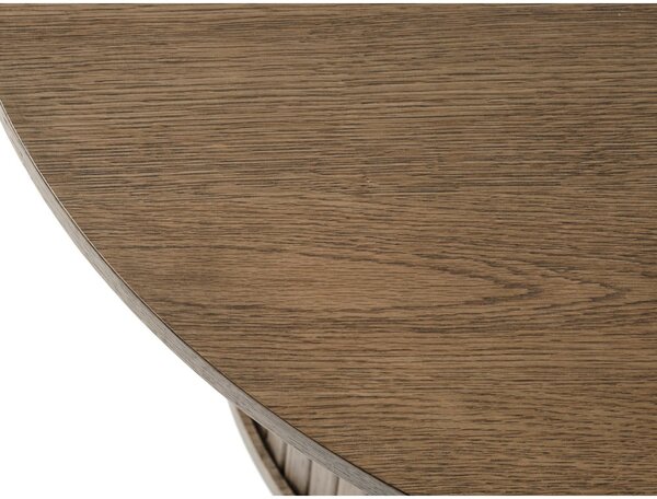 Hnedý okrúhly konferenčný stolík v dekore duba ø 90 cm Nola – Unique Furniture